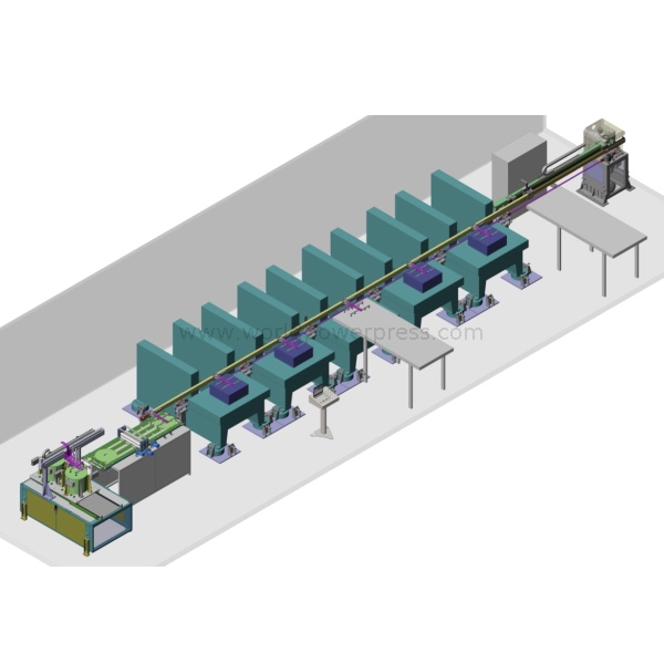 Barra de transferencia de servo de la línea de estampado Muti-station